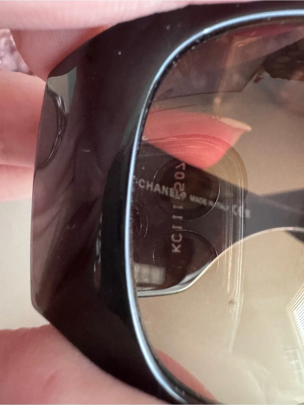 CHANEL5080-B Brown Crystal-Accented Tortoise Sunglasses